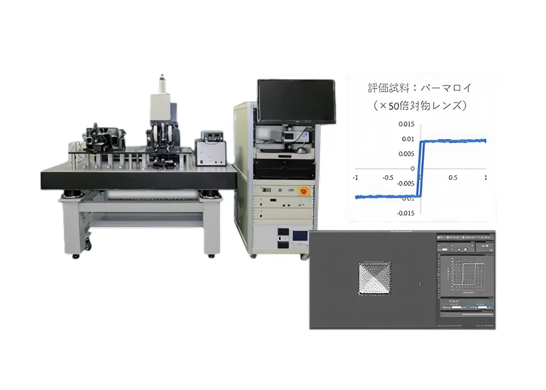 Kerrループ／磁区　同時評価装置